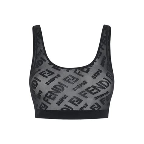 Fendi x SKIMS Hosiery Bralette Black 